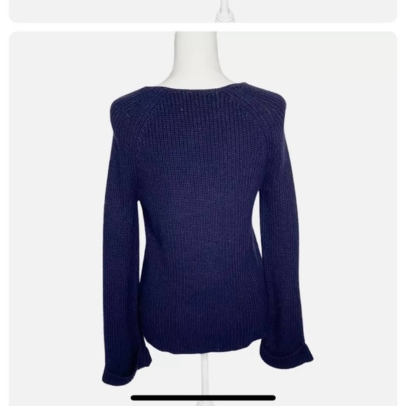 Ann Taylor Loft Knit Sweater Medium Petite Blue - Picture 2 of 3